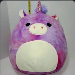 Squishmallow Lola Plush Tie-Dye Unicorn. NWT